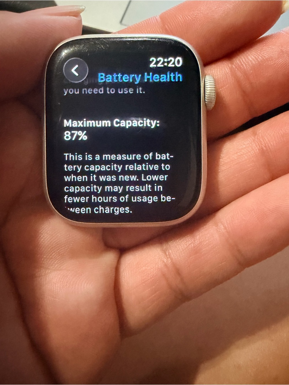 Apple Watch Series 7 with Beige Sport Band and Charger - Picture 10 of 11